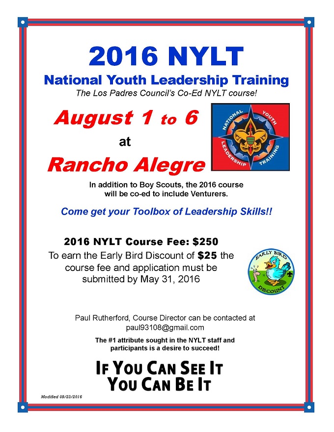 2016 Advance Promotion NYLT Flyer